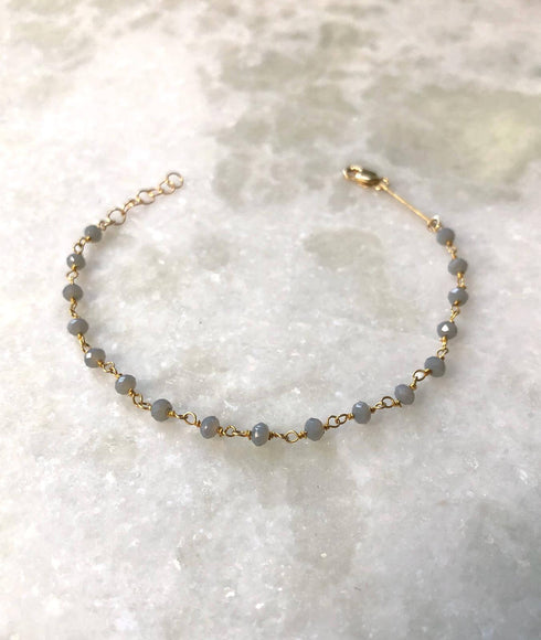 Periwinkle Agate Multi Wrap Bracelet